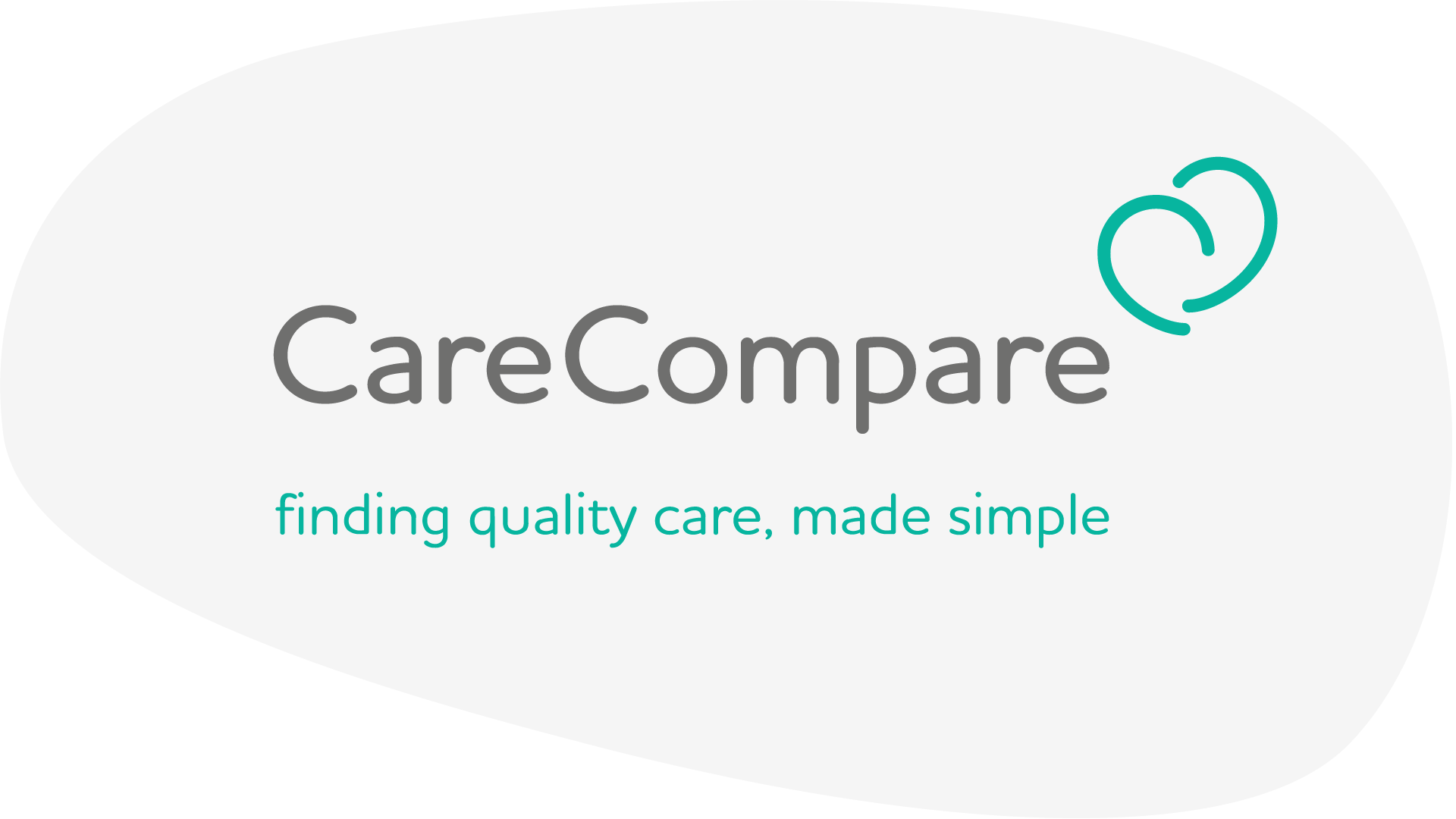 New CareCompare logo with tagline, inside a shape