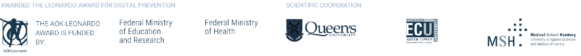 Logos of different academic and government institutions in Germany